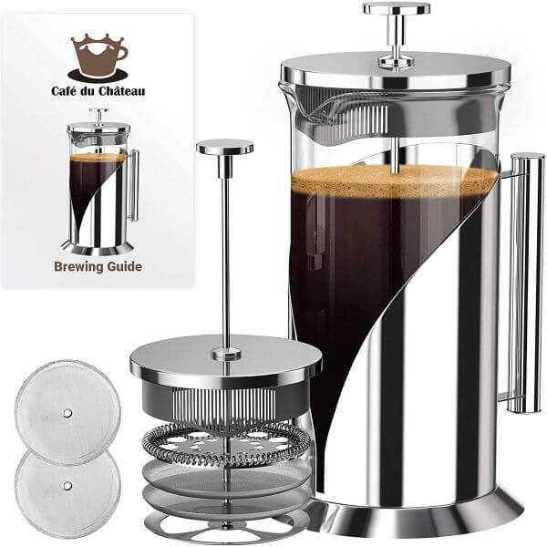 Coffee Gator French Press Coffee Maker - Thermal Insulated Jar, 34oz -  Orange